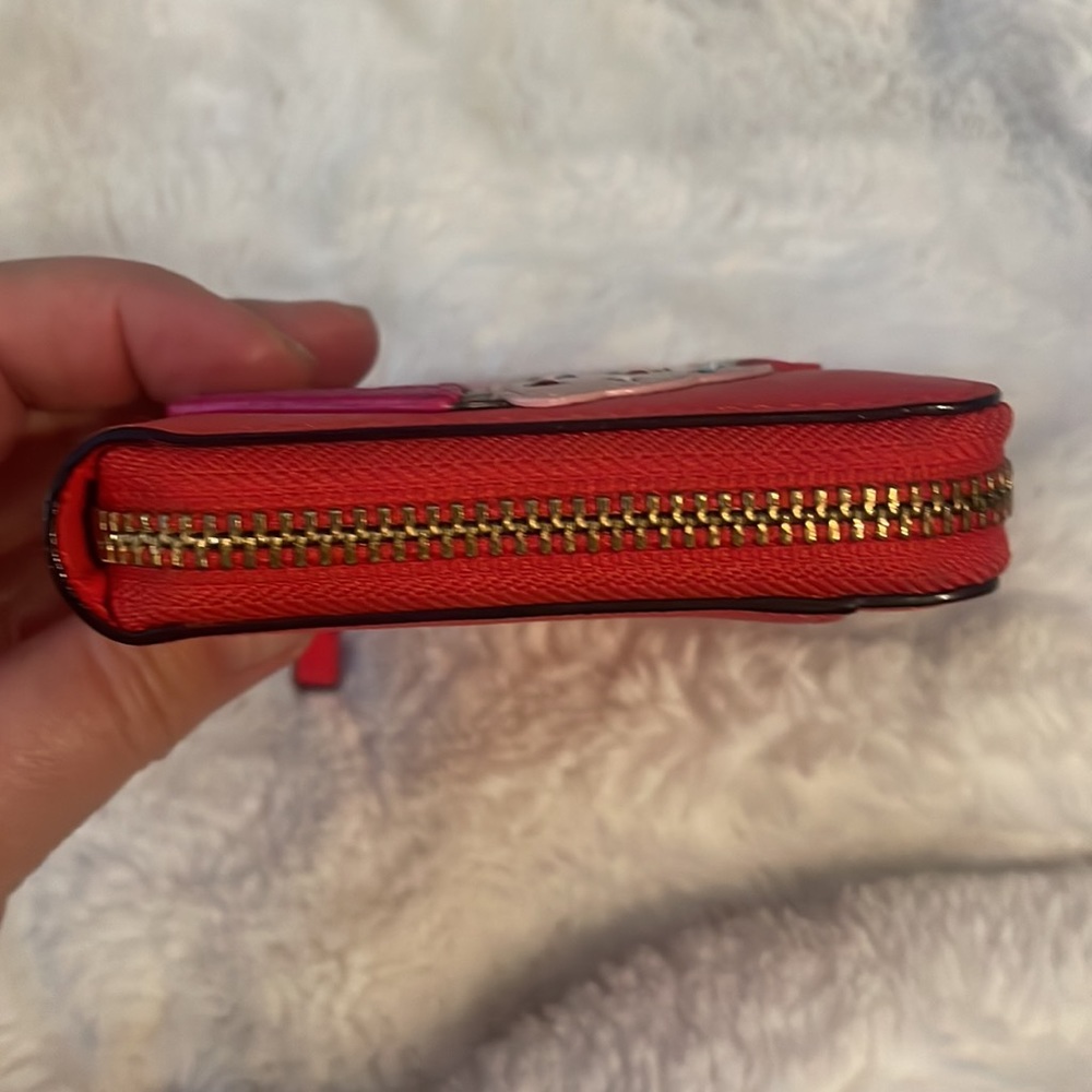Kate Spade Take the Cake Wallet Coral Leather Zip - Picture 6 of 9